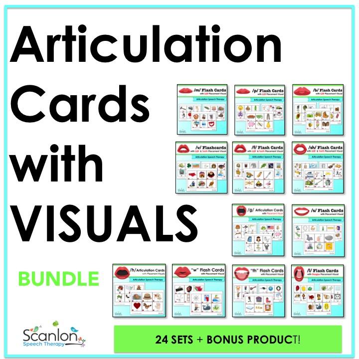 Articulation Flashcards For Speech Therapy With Visual Cues Scanlon Speech Therapy